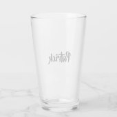 Aangepaste naam wit effen glas (Achterkant)