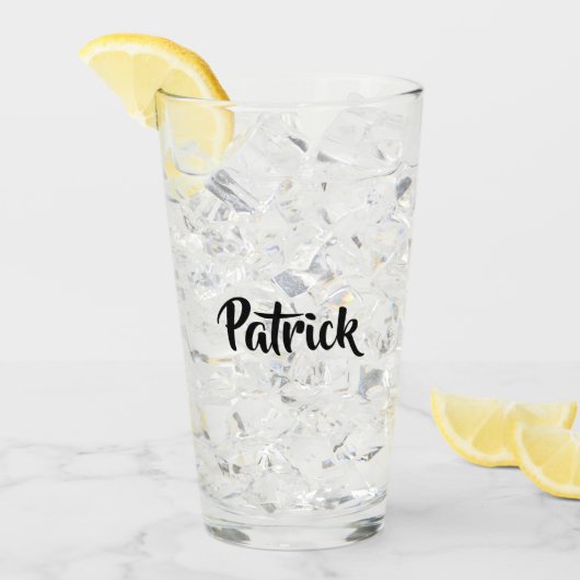 Aangepaste naam wit effen glas (Voorkant ijs)