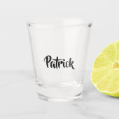 Aangepaste naam wit effen shot glas (Voorkant)