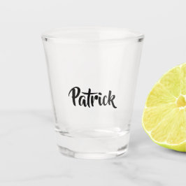 Aangepaste naam wit effen shot glas