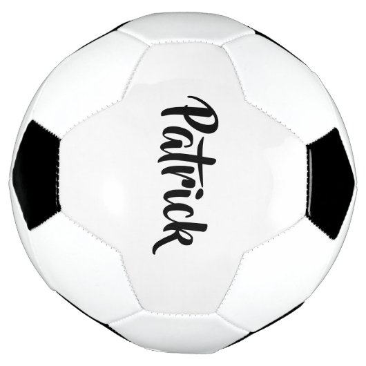 Aangepaste naam wit effen voetbal (Gedraaid)