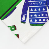 Aangepaste naam wit gevarieerpatroon voor kerstmis fleece deken (Hoek)