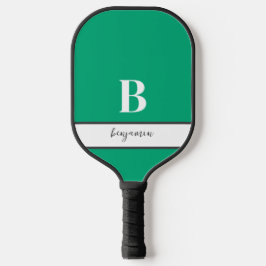 Aangepaste Naam Wit Monogram Groen Pickleball Padd Pickleball Paddle