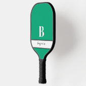Aangepaste Naam Wit Monogram Groen Pickleball Padd Pickleball Paddle (Links)