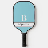 Aangepaste Naam Wit Monogram Groen Pickleball Padd Pickleball Paddle (Voorkant)