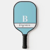 Aangepaste Naam Wit Monogram Groen Pickleball Padd Pickleball Paddle (Achterkant)
