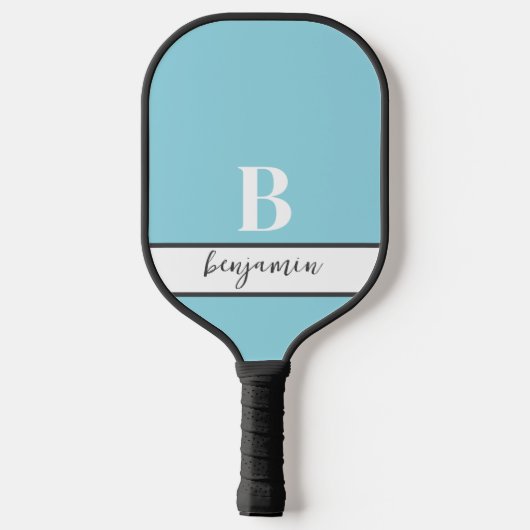 Aangepaste Naam Wit Monogram Groen Pickleball Padd Pickleball Paddle (Achterkant)