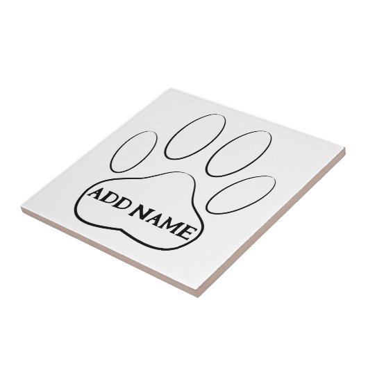 Aangepaste naam witboek afdrukken tegeltje (Zijkant)