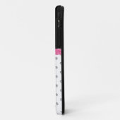 Aangepaste naam witte diamanten roze glitterboog Case-Mate iPhone case (Achterkant/links)