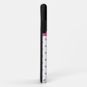 Aangepaste naam witte diamanten roze glitterboog Case-Mate iPhone case (Achterkant/rechts)