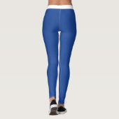 Aangepaste naam witte koninklijke blauwe monogram leggings (Achterkant)