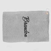Aangepaste naam witte ledergolfhanddoek golfhanddoek (Horizontaal)