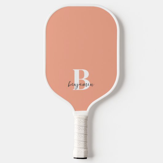 Aangepaste naam Witte Monogram Pickleball Paddle (Achterkant)