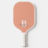 Aangepaste naam Witte Monogram Pickleball Paddle (Voorkant)