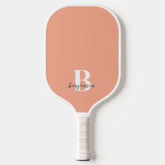 Aangepaste naam Witte Monogram Pickleball Paddle