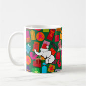 Aangepaste naam Witte Olifant Kerst Gift Patroon Koffiemok (Links)
