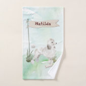 Aangepaste naam Witte Pet Dog Bad Handdoek (Handdoek)