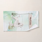 Aangepaste naam Witte Pet Dog Bad Handdoek (Handdoek)