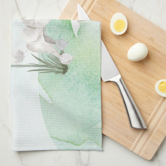 Aangepaste naam Witte Pet Dog Theedoek (Quarter Fold)