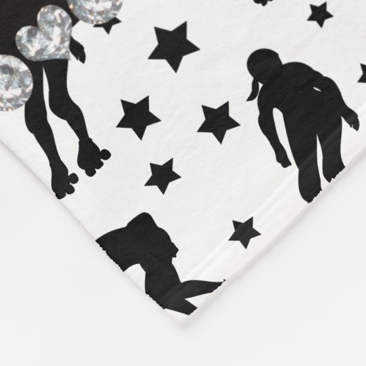 Aangepaste naam witte rol derby sterren fleece deken (Hoek)