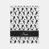 Aangepaste naam witte rol derby sterren fleece deken (Voorkant)