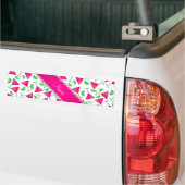 Aangepaste naam witte roze kosmoslima's bumpersticker (Op Truck)