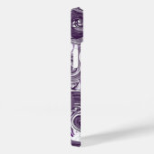 Aangepaste naam Witte Spiral Patroon Paars Abstrac Case-Mate iPhone Case (Achterkant / Rechts)