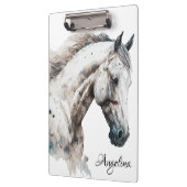 Aangepaste naam Witte Waterverf Hengst Klembord (Links)