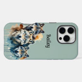 Aangepaste Naam Wolven Wolf Wildlife Natuur Animal iPhone Hoesje (Achterkant horizontaal)
