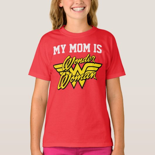 Aangepaste naam Wonder Woman Logo T-shirt (Voorkant)