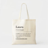 Aangepaste naam woord definitie modern leuk tote bag (Voorkant)
