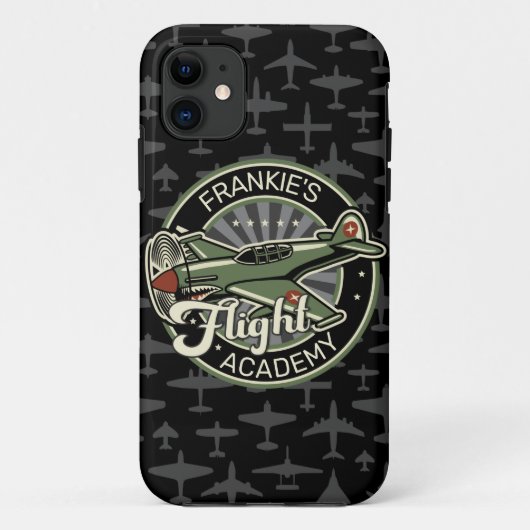Aangepaste naam WWII Militaire brandweervlakte Ret Case-Mate iPhone Case (Achterkant)