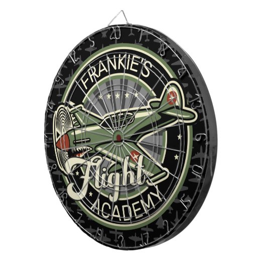 Aangepaste naam WWII Militaire brandweervlakte Ret Dartbord (Voorkant Rechts)