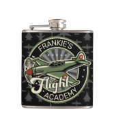 Aangepaste naam WWII Militaire brandweervlakte Ret Heupfles (Voorkant)