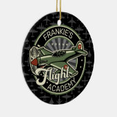 Aangepaste naam WWII Militaire brandweervlakte Ret Keramisch Ornament (Rechts)