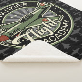 Aangepaste naam WWII Militaire brandweervlakte Ret Sherpa Deken (3/4)