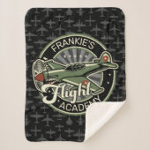 Aangepaste naam WWII Militaire brandweervlakte Ret Sherpa Deken (Voorkant)