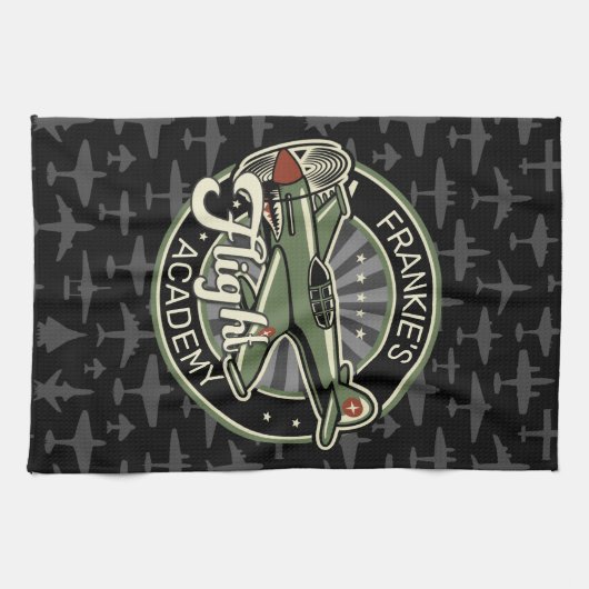 Aangepaste naam WWII Militaire brandweervlakte Ret Theedoek (Horizontaal)