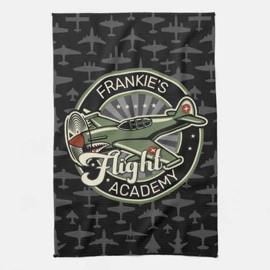 Aangepaste naam WWII Militaire brandweervlakte Ret Theedoek (Verticaal)