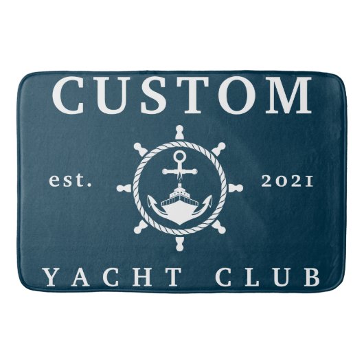 Aangepaste naam Yacht Club Rug, Aangepaste Rug voo Badmat (Voorkant)