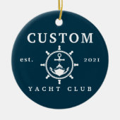 Aangepaste naam Yacht Ornament, Aangepaste Jacht D Keramisch Ornament (Voorkant)