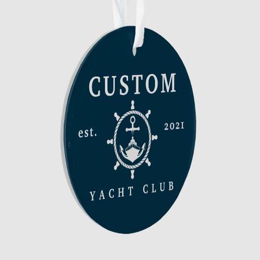 Aangepaste naam Yacht Ornament, Aangepaste Jacht D Ornament (voorkant)