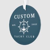 Aangepaste naam Yacht Ornament, Aangepaste Jacht D Ornament (voorkant)