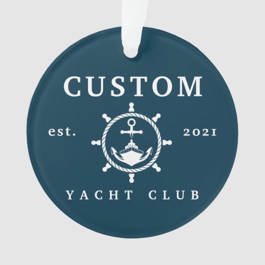 Aangepaste naam Yacht Ornament, Aangepaste Jacht D Ornament (voorkant)