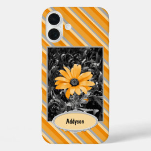 Aangepaste naam Yellow Daisy Foto iPhone 16 Plus Hoesje