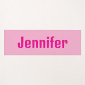 Aangepaste Naam Yoga Mat – Roze & Magenta Geperson (Voorkant (horizontaal))