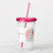 Aangepaste naam Yoga Woman tumblers Acryl Drinkbeker (Achterkant)