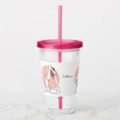 Aangepaste naam Yoga Woman tumblers Acryl Drinkbeker (Voorkant)