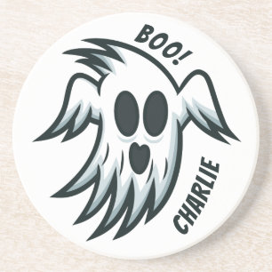 Aangepaste naam zandsteen onderzetter Halloween Gh