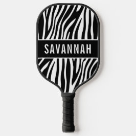 Aangepaste naam Zebra Dierenbeschermingspatroon Kl Pickleball Paddle